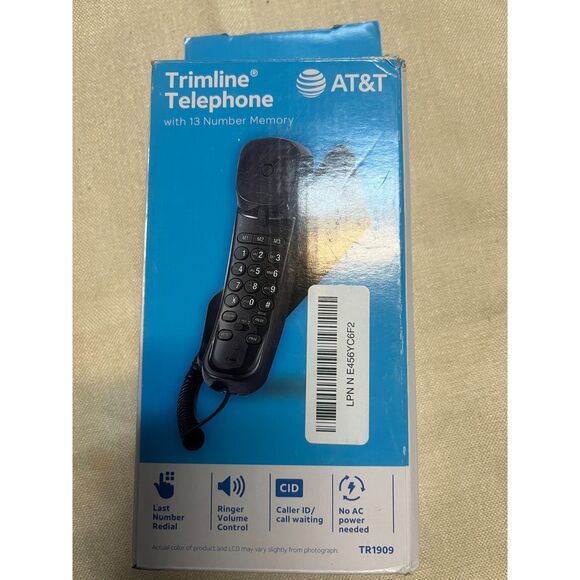AT&T Trimline Telephone with 13 Number Memory TR1909 - Picture 1 of 4